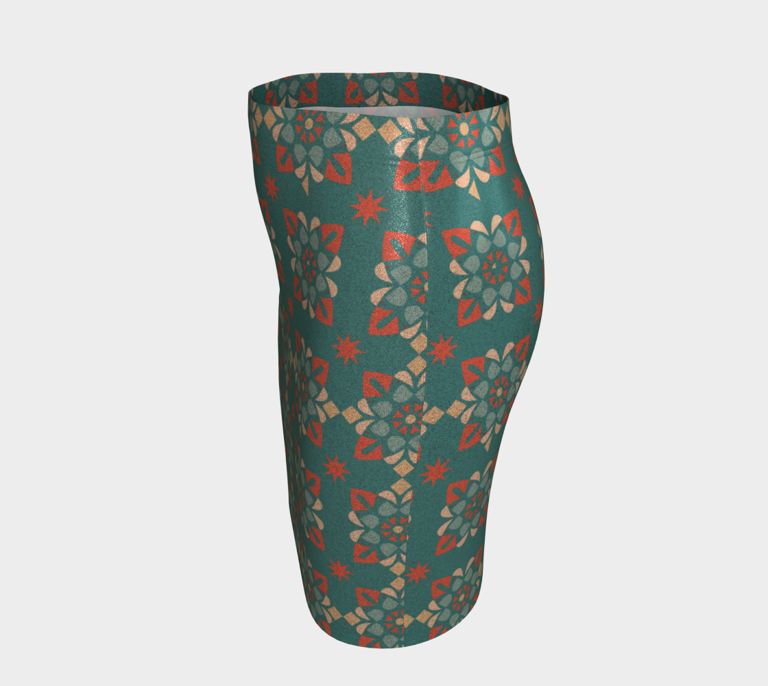Shiny Peacock Blue Skirt