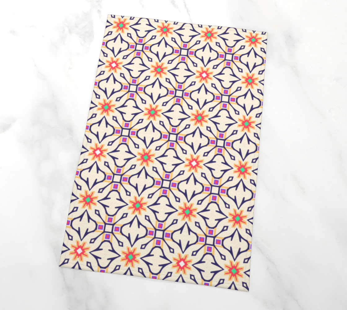Beige Boho Dish Towel