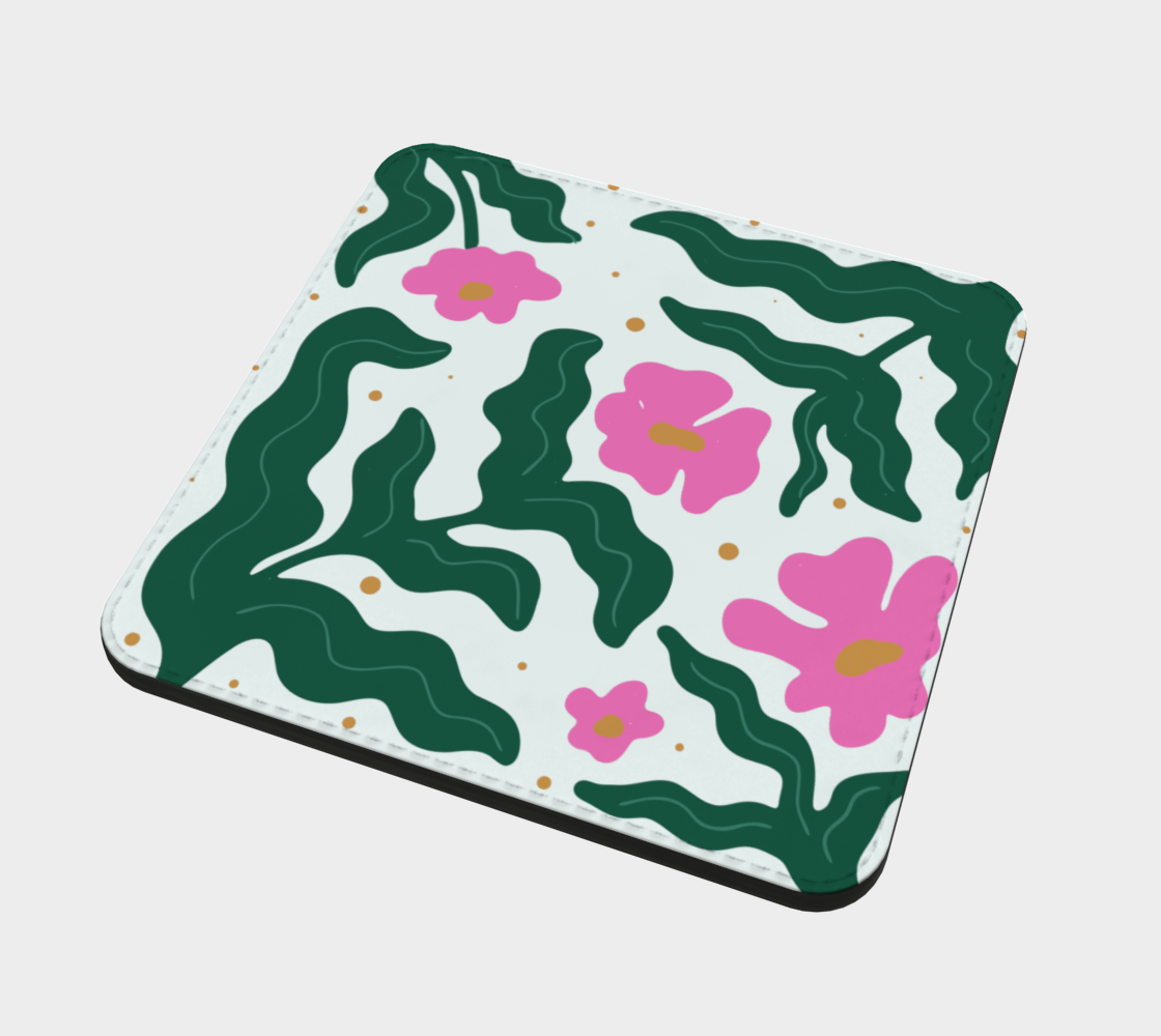 Wavy Spring Flowers Coasters