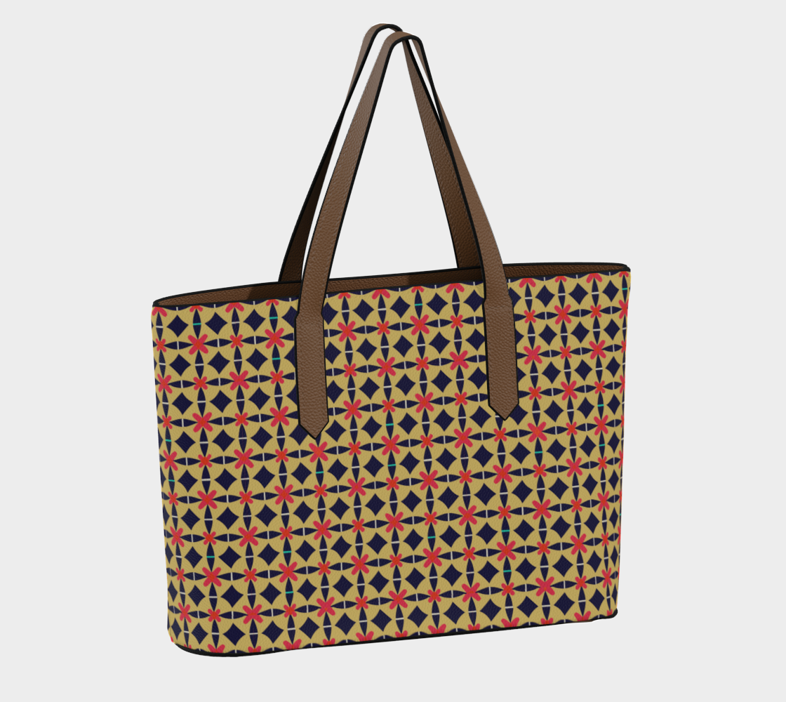 Retro Pattern Vegan Leather Bag