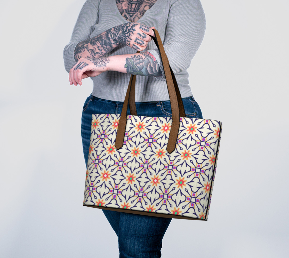 Beige Boho Vegan Leather Bag