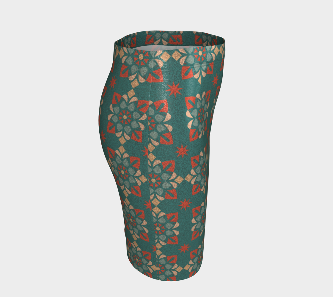 Shiny Peacock Blue Skirt